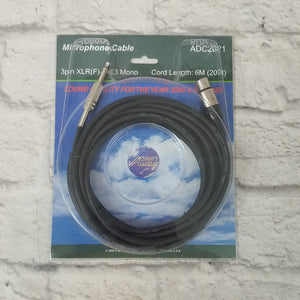 Audio 2000's ADC2021 20ft Female XLR- 6.3 Mono