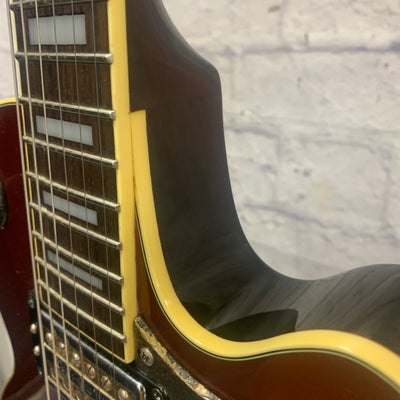 DeArmond M77 Les Paul Style Wine Red Electric Guitar