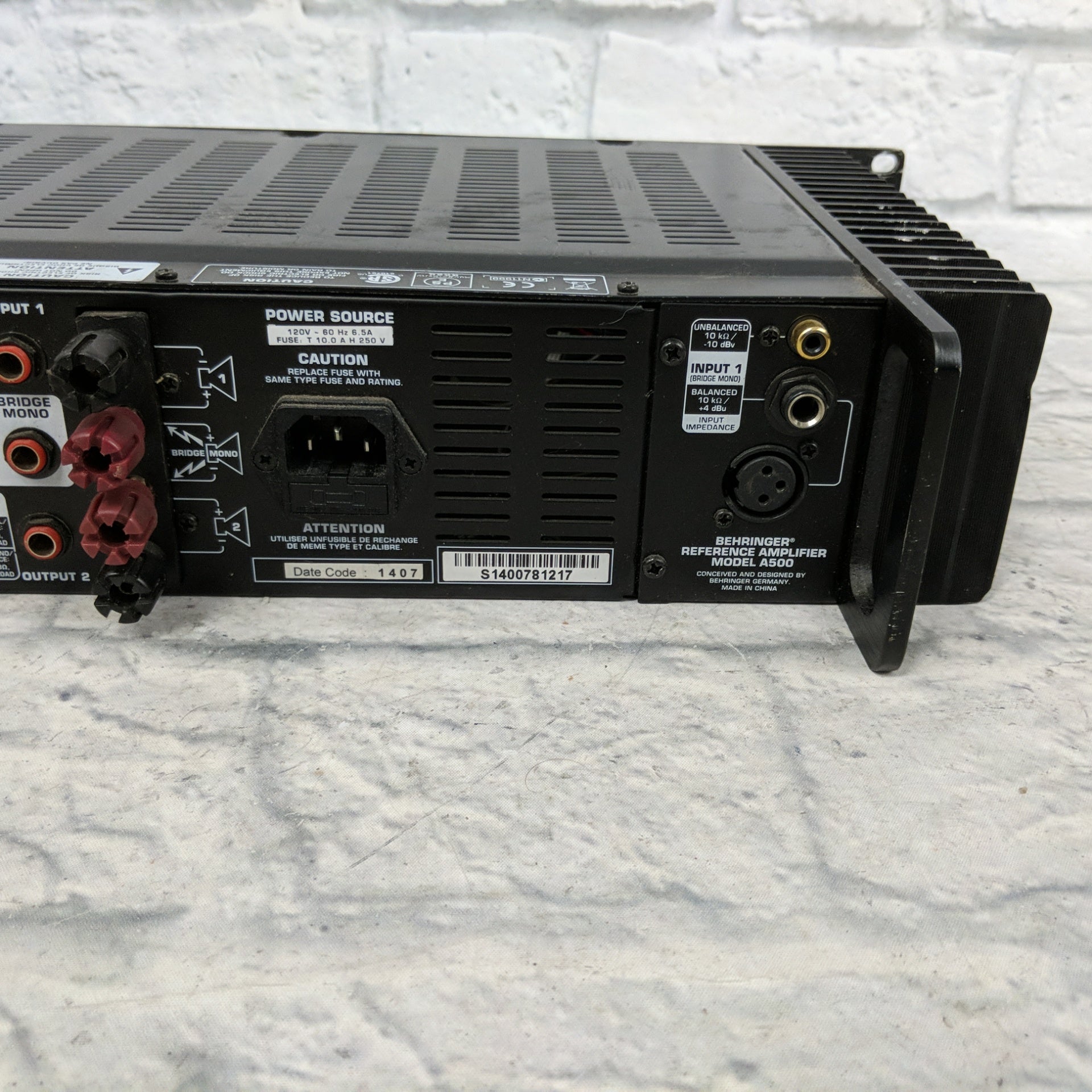 Behringer Reference Amplifier A500