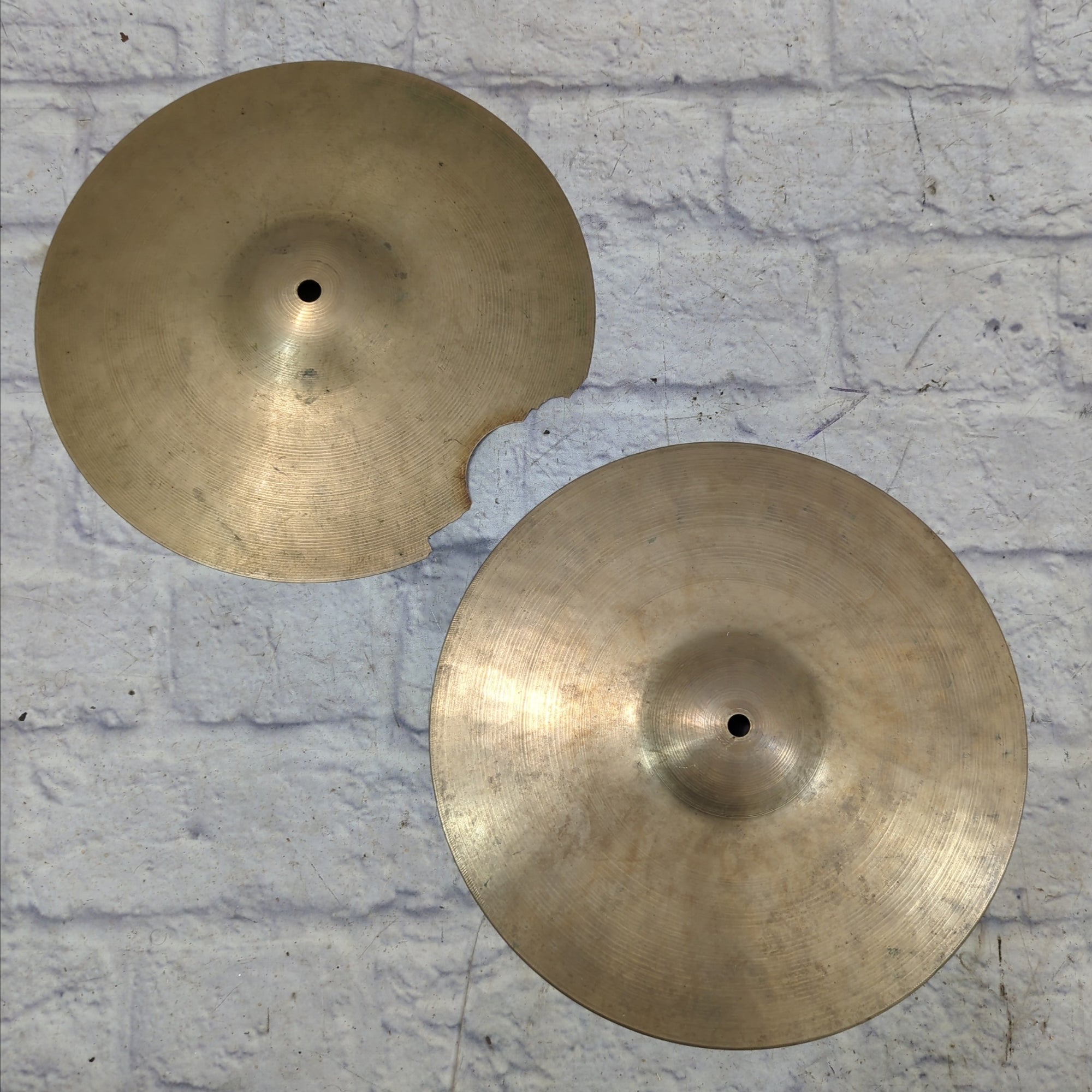 Zanchi Vibra 13 Hi Hats (bottom crack)