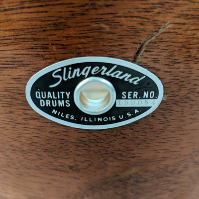 Slingerland Vintage 70s Ribbon Mahogany Veneer 3ply Clear Maple Interior 9x13 Rack Tom Shell