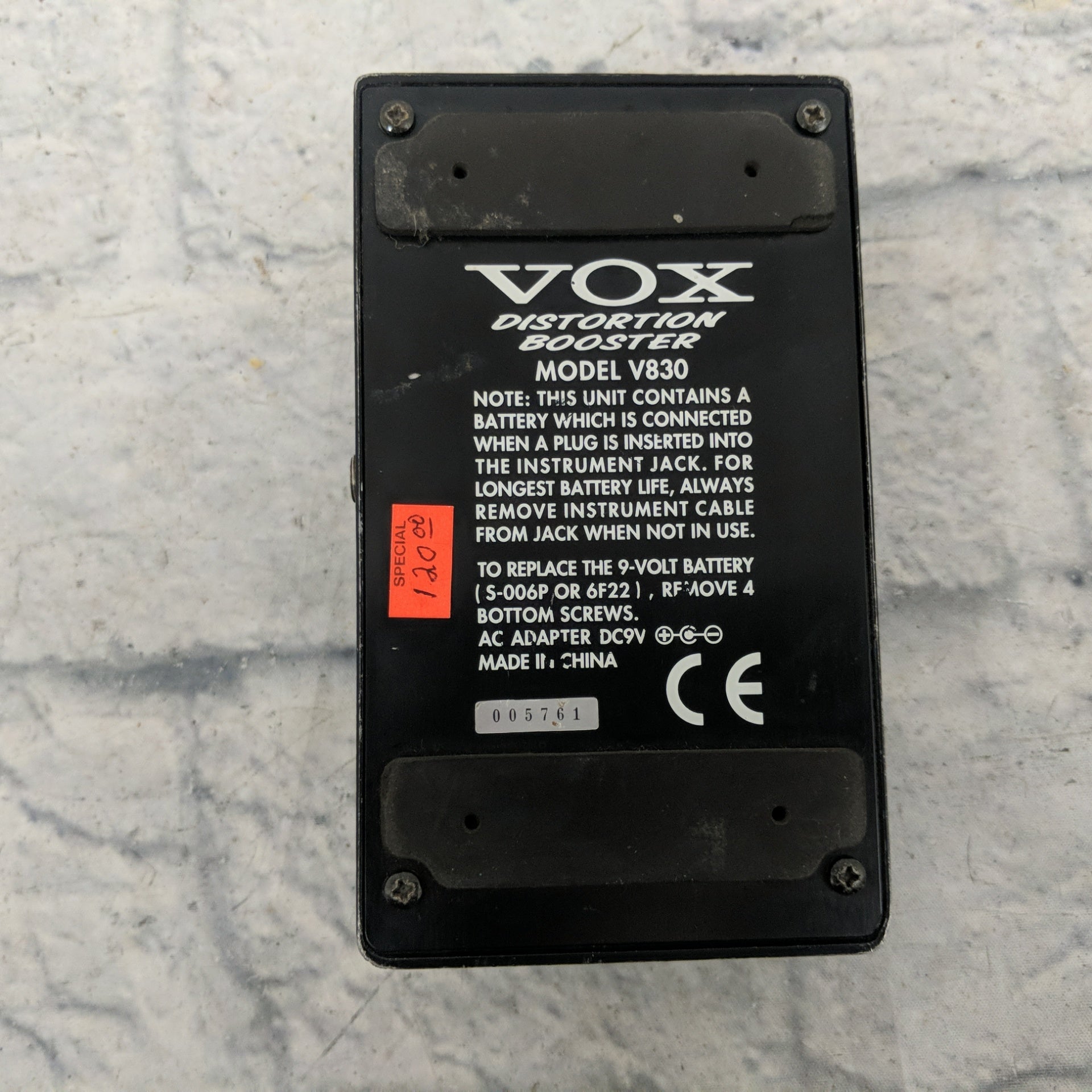 Vox V830 Distortion Booster | Reverb