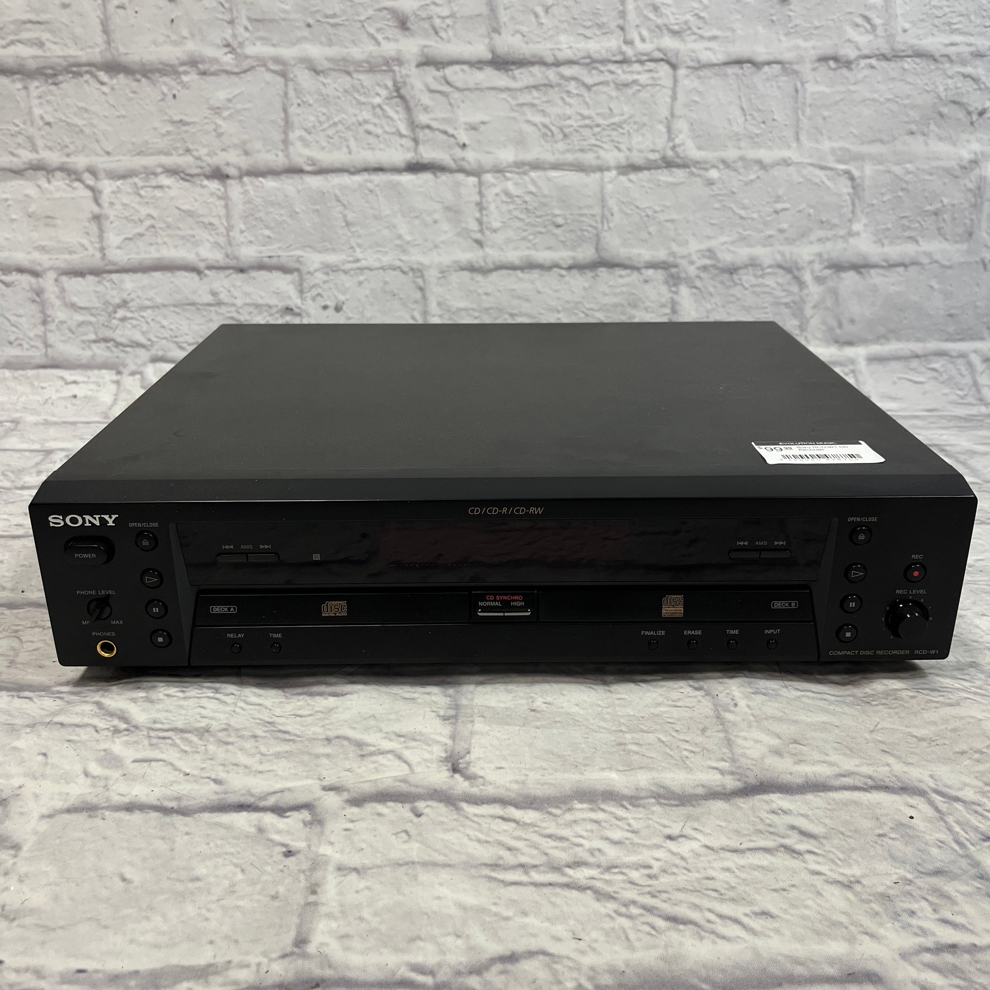 SONY CDレコーダー　rcd-w1 compact disc recoder Sony RCD-W1 1-CD + 1-CD-R/RW recorder/changer at Crutchfield