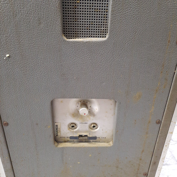 Vintage 1960s Shure Vocal Master Speaker Columns Evolution Music