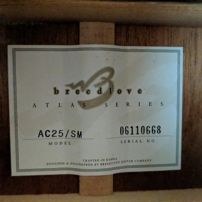 Breedlove AC25 / SM Atlas Series Acoustic Electric - Mint NOS