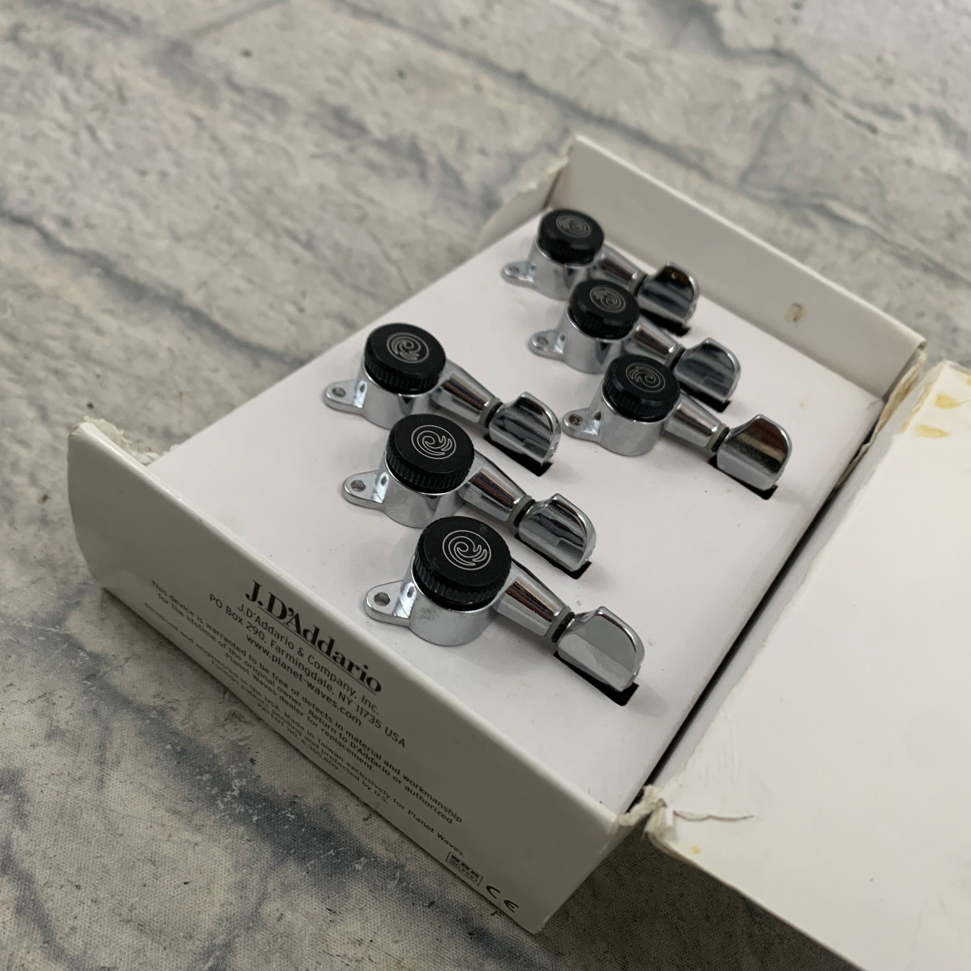 D'Addario Planet Waves Auto-Trim Tuning Machines 6-In-Line (Chrome)