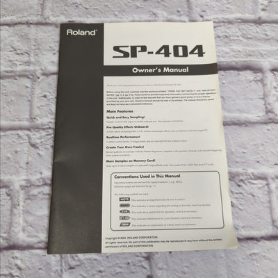 Roland SP-404 Sampler Silver