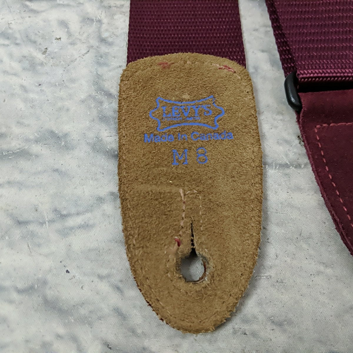 Levy's M8 Red 2" Guitar Strap with Leather Ends