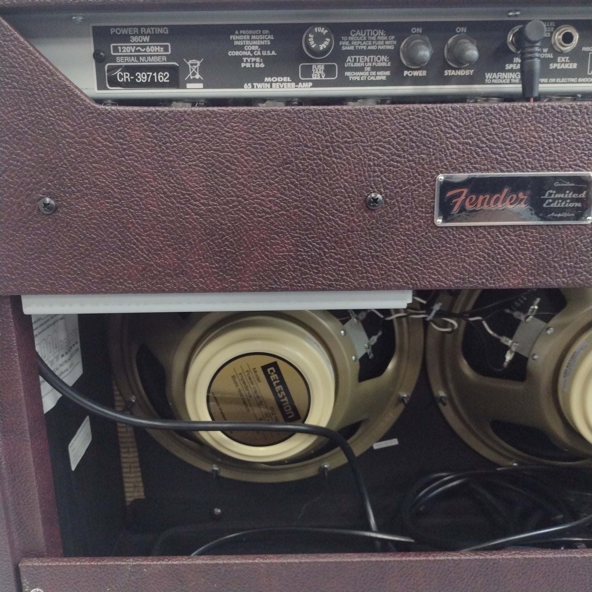 Fender Twin Reverb LTD Solid Pine Cab Celestion Neo Creambacks Guitar Combo Amp