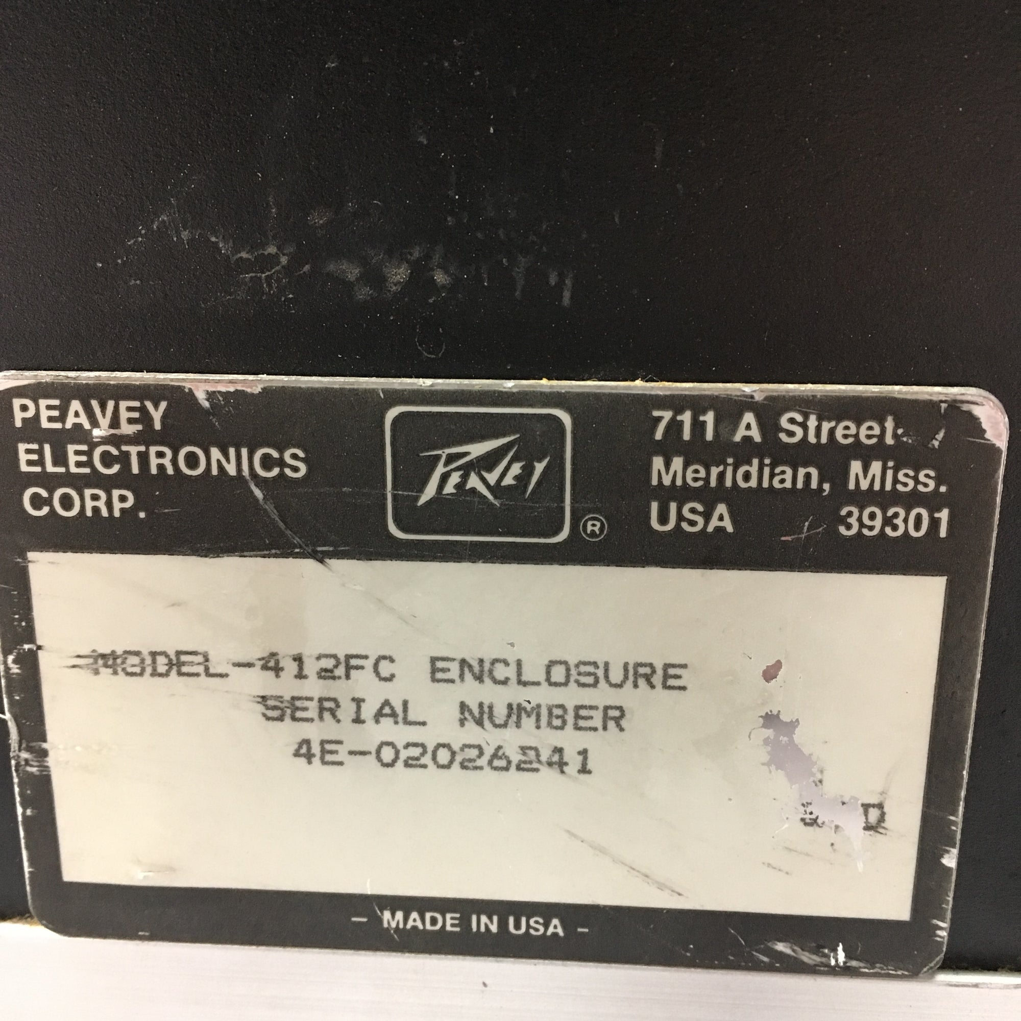 Peavey 412FC Enclosure 200 Watt 412 Guitar Cabinet