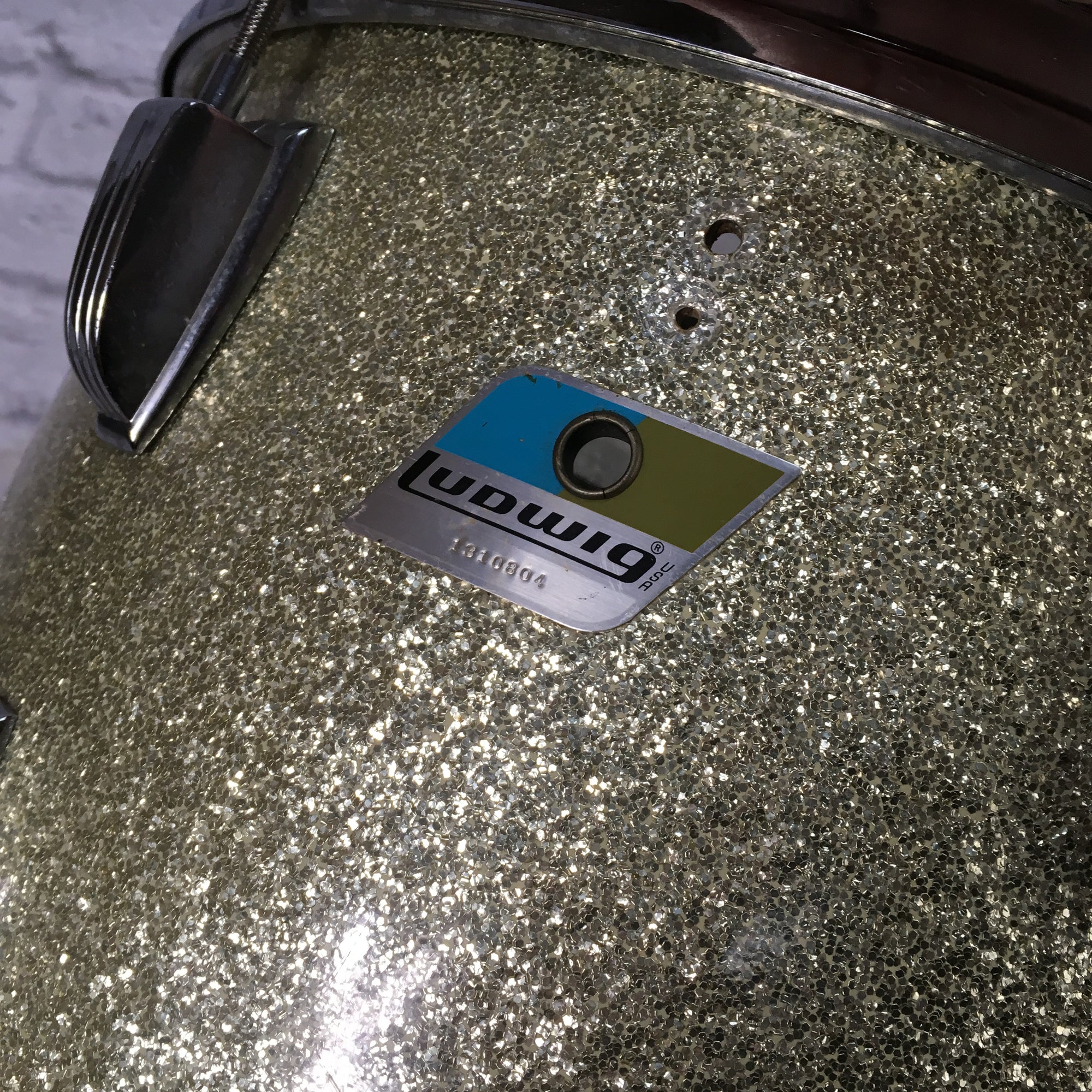 Vintage Ludwig 14x10 Silver Sparkle Tom