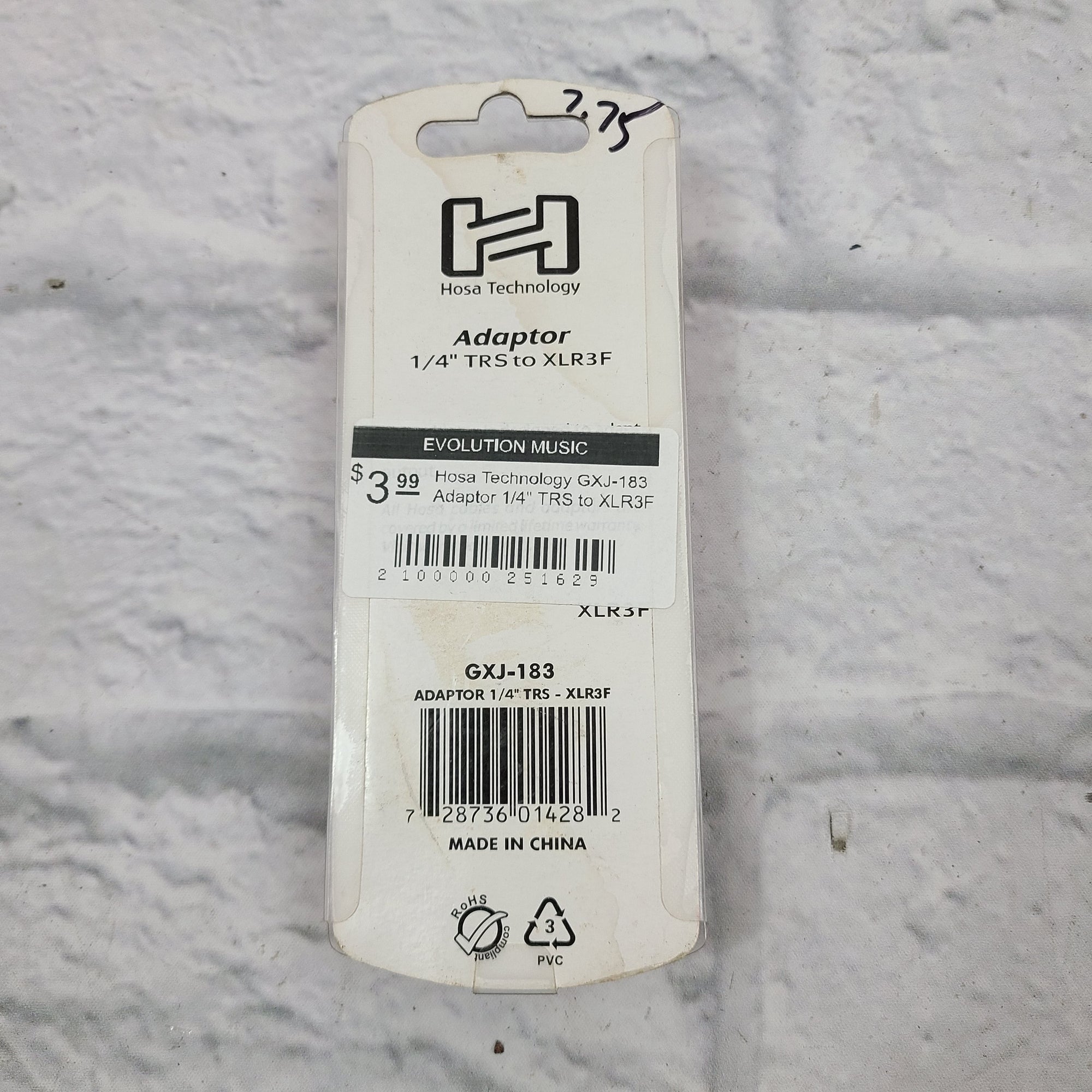 Hosa Technology GXJ-183 Adaptor 1/4" TRS to XLR3F