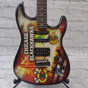 Woodrow Chicago Blackhawks HSS NHL Licensed Electric Guitar