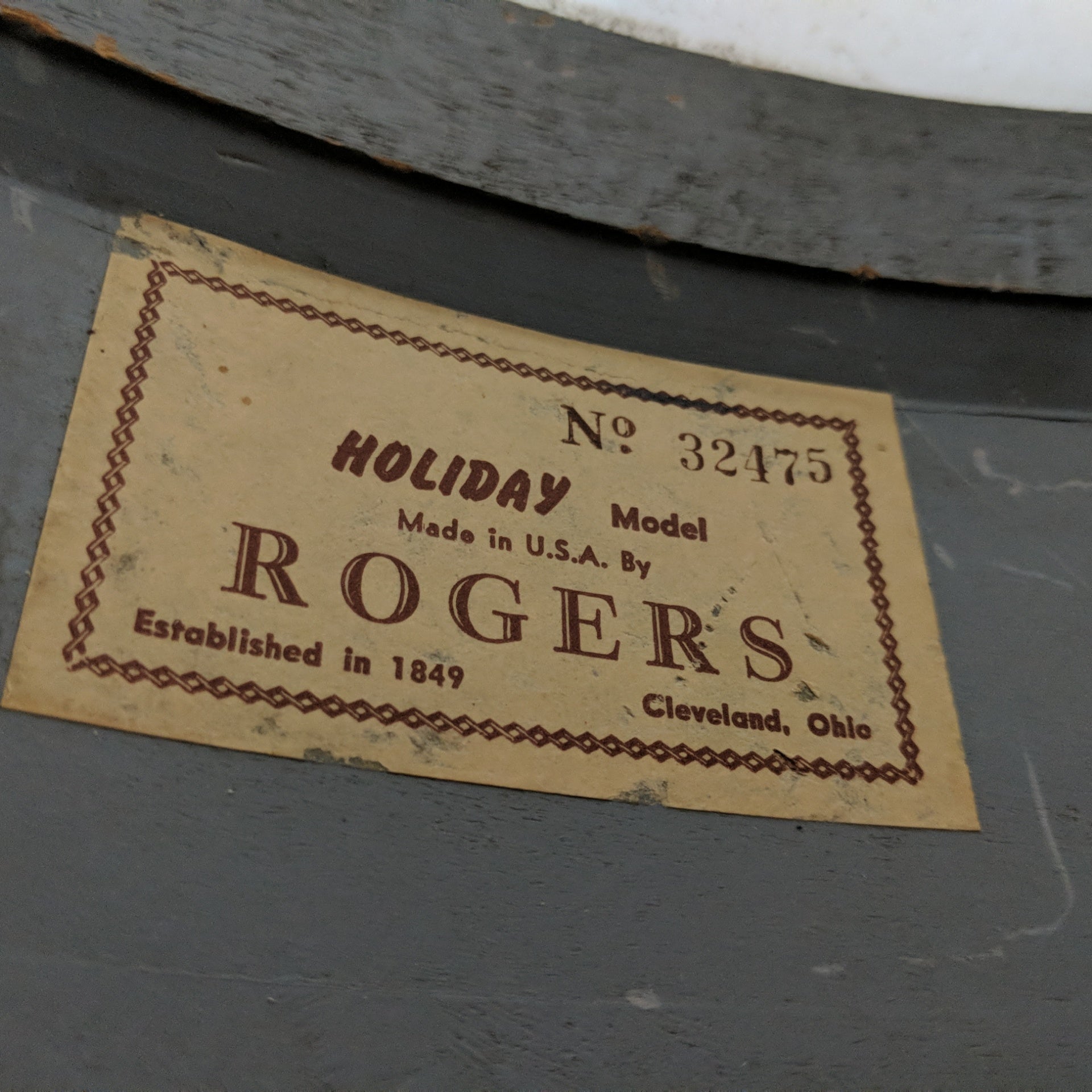 Rogers Holiday Blue Sparkle Bass Drum 14x20