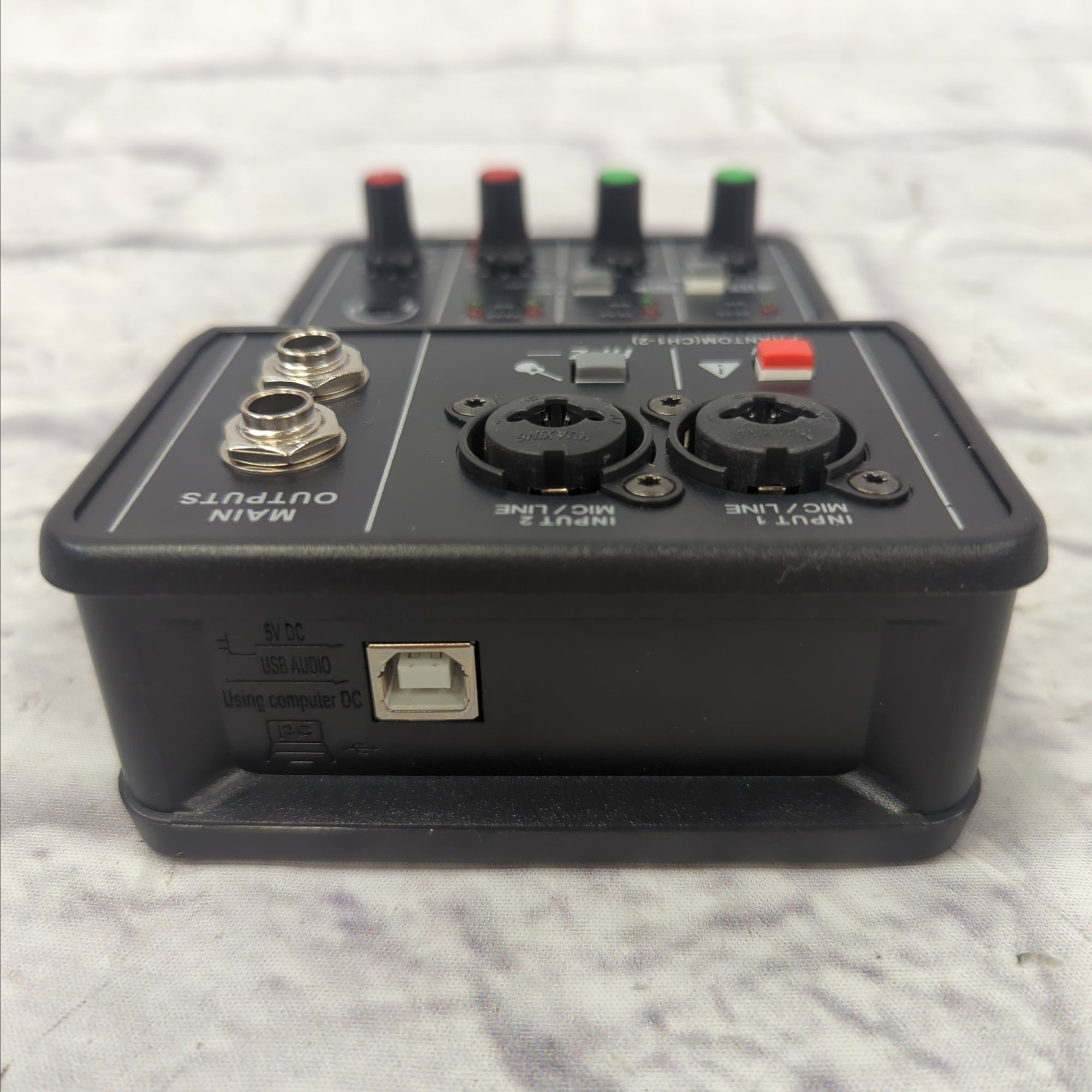 XTUGA USB 2i2 Audio Interface w/ 48V Phantom Power and 3.55m Microphone Jack,