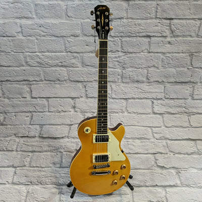 Austin Super 6 Single Cutaway LP Style Electric Guitar - Gold Top