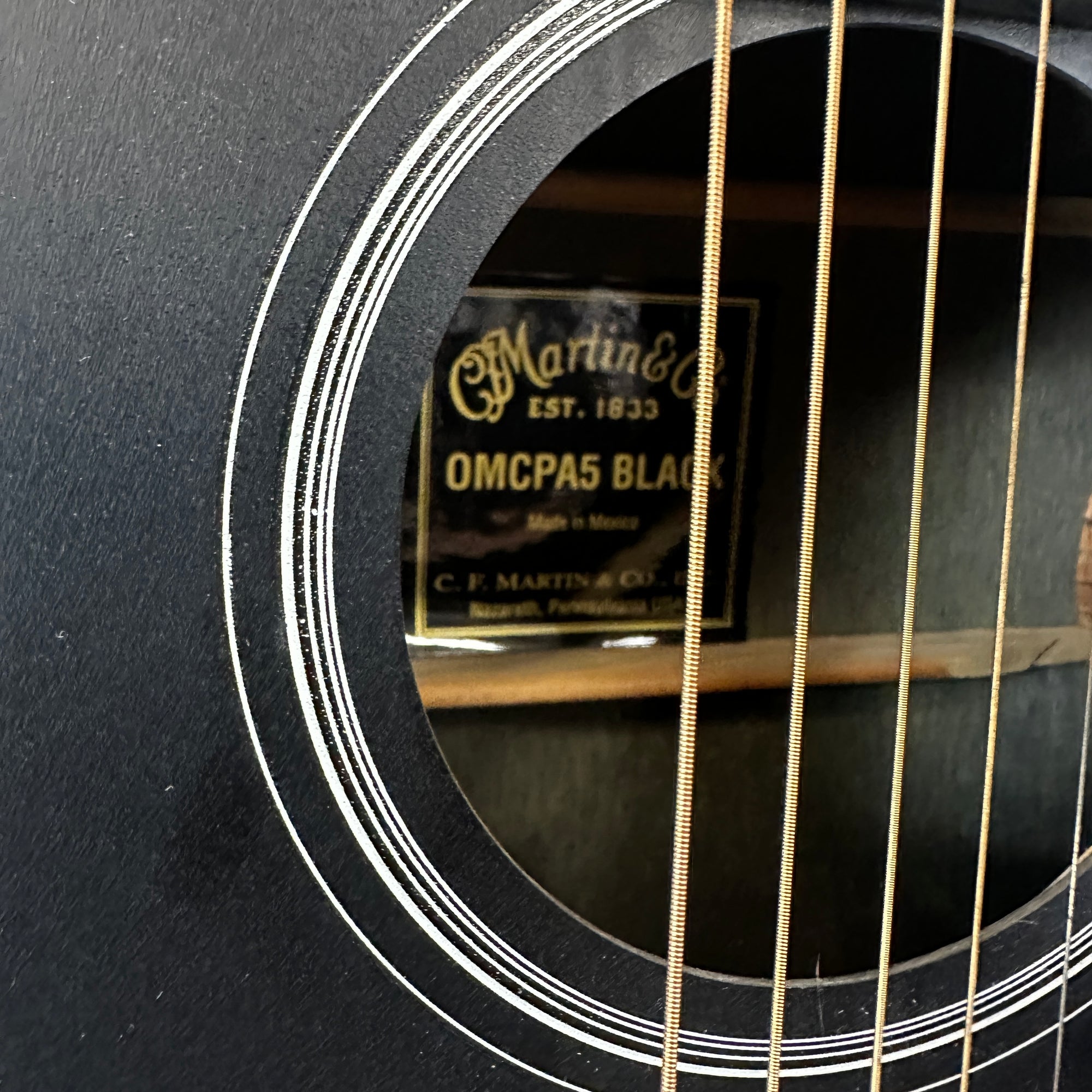 Martin OMCPA5 Black Cutaway Acoustic-Electric Guitar