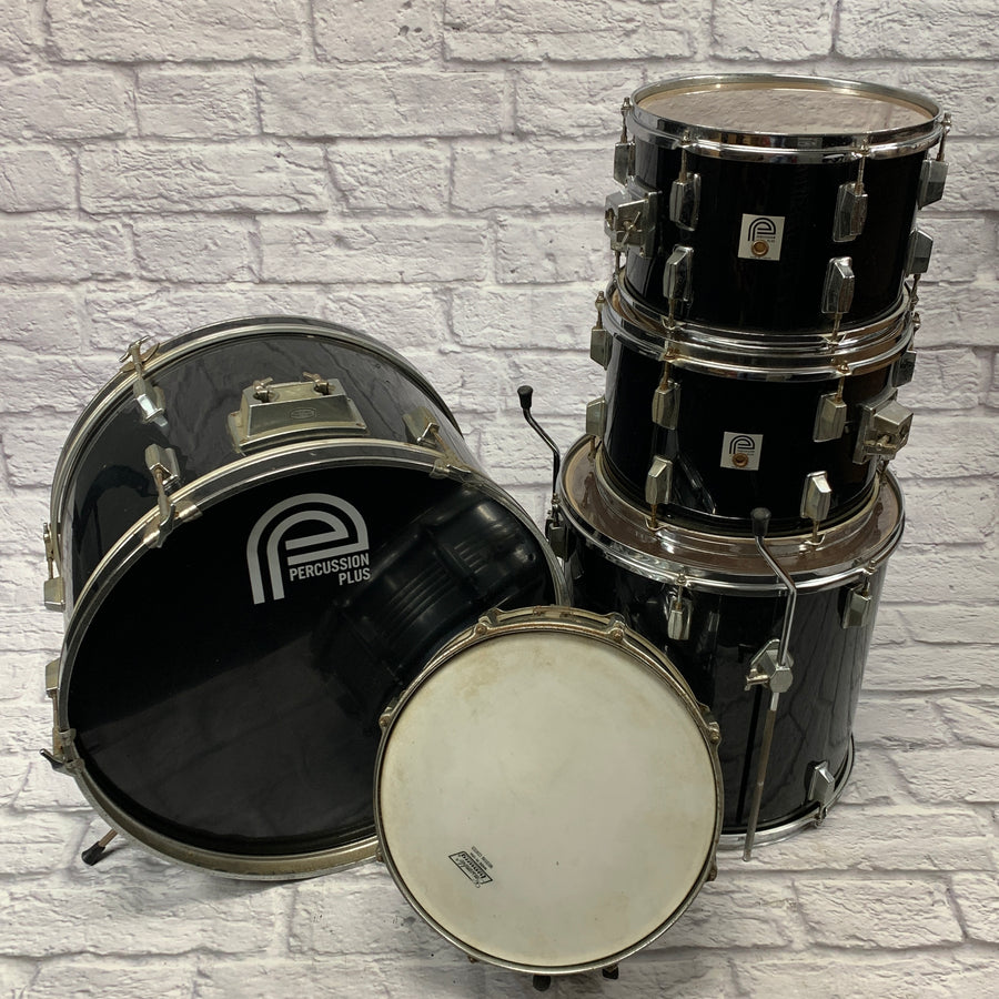 Percussion Plus 5-Piece Drum Kit Black