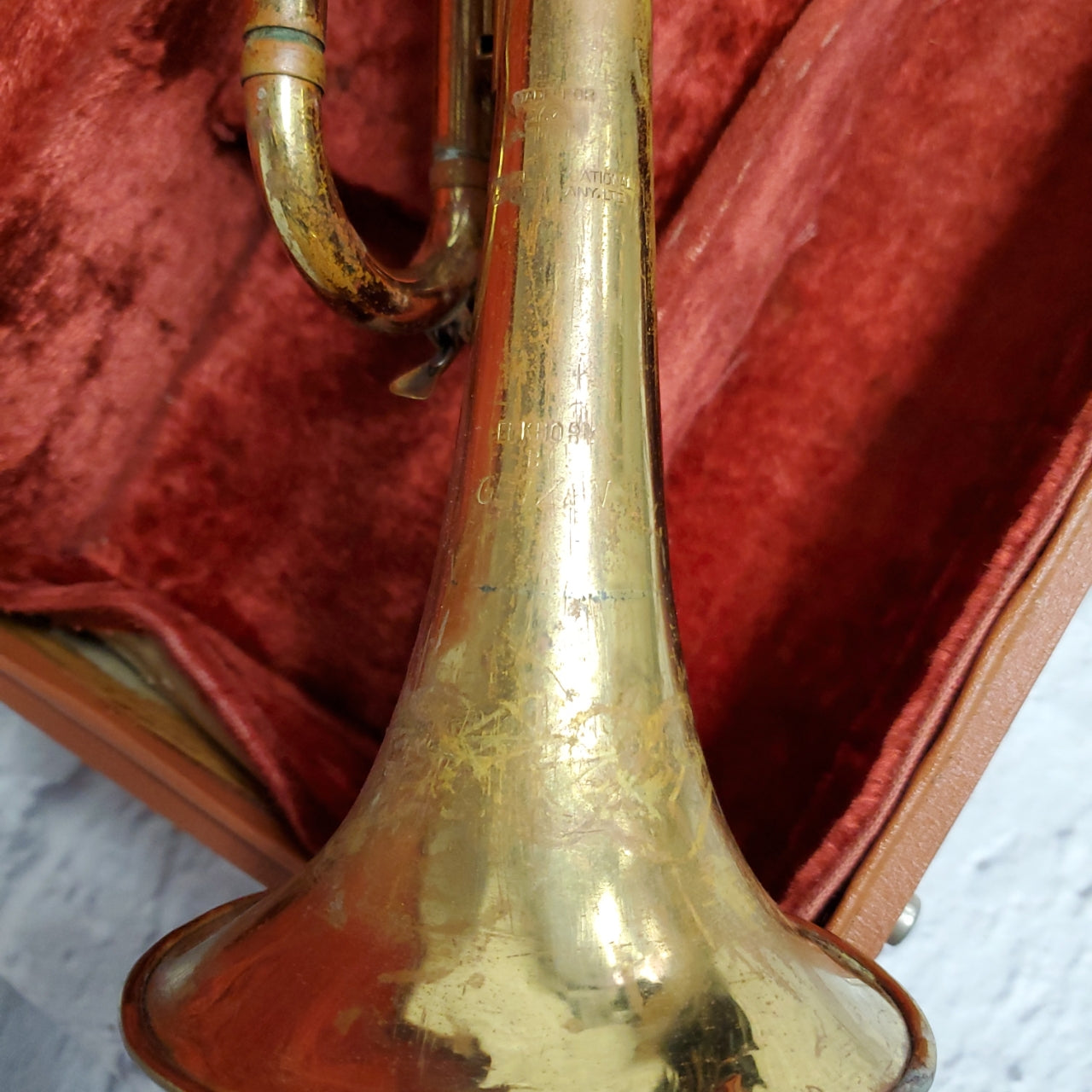 Getzen Elkhorn Trumpet with case