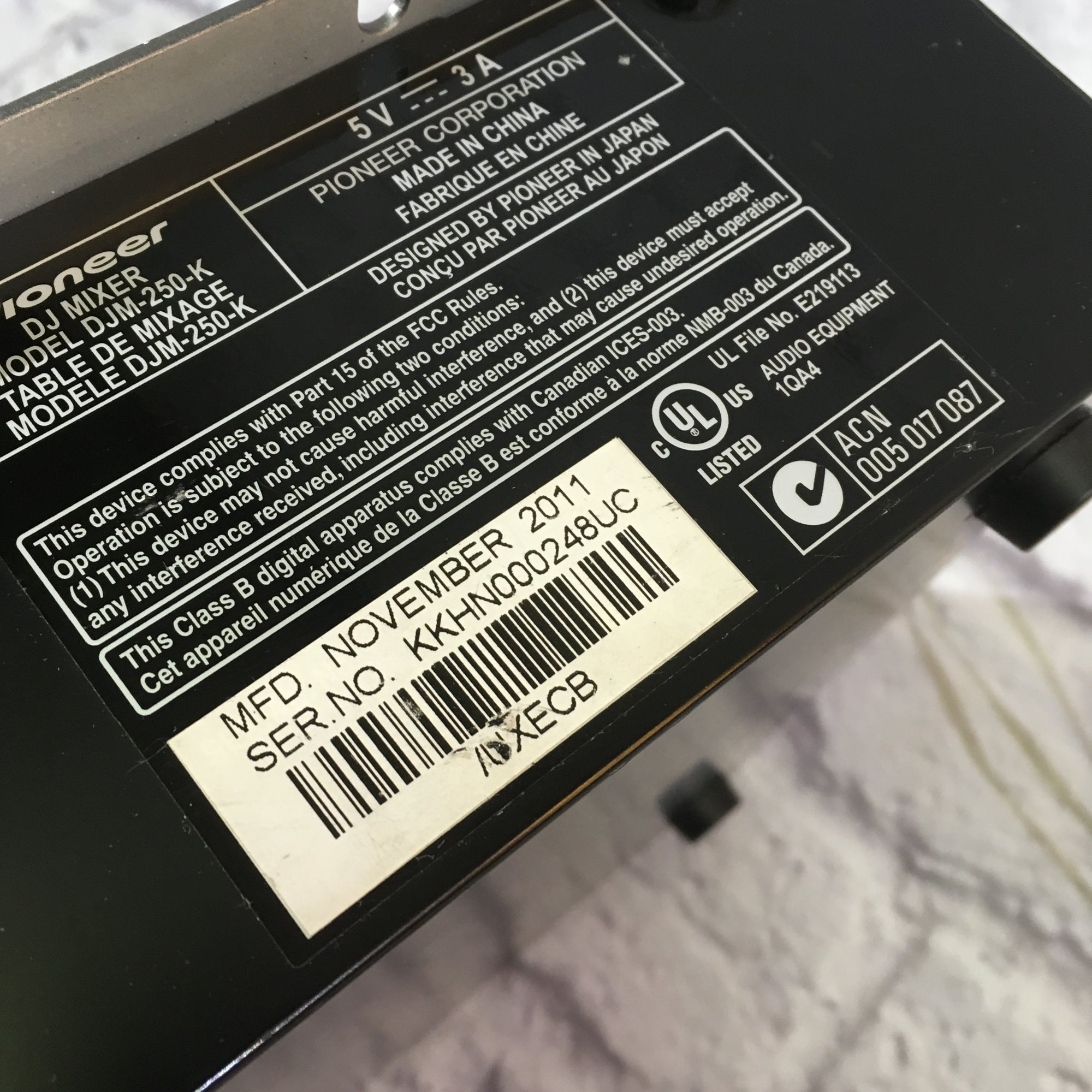 Pioneer DJM-250 DJ Mixer
