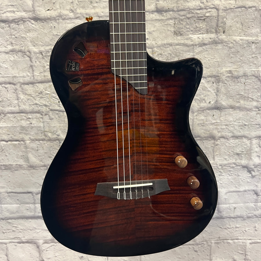 Cordoba Stage Flame Top Nylon String Thin Acoustic Guitar