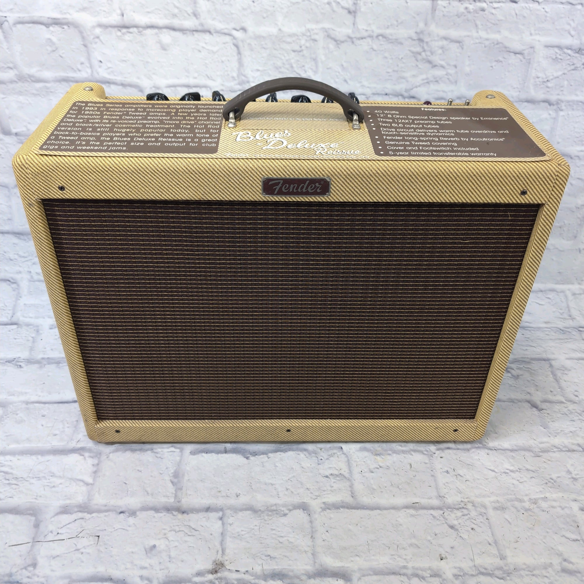Fender Blues Deluxe Reissue 2-Channel 40-Watt 1x12" Guitar Combo