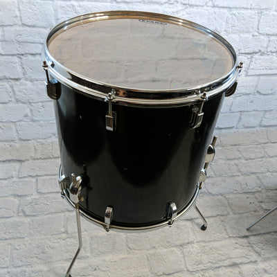 Vintage 1959 Leedy 3pc Black Drum Kit 20 13 16