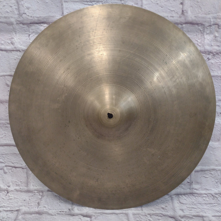 Zildjian Vintage 1960s 22 Avedis Ride Cymbal Keyholed Ride Cymbal