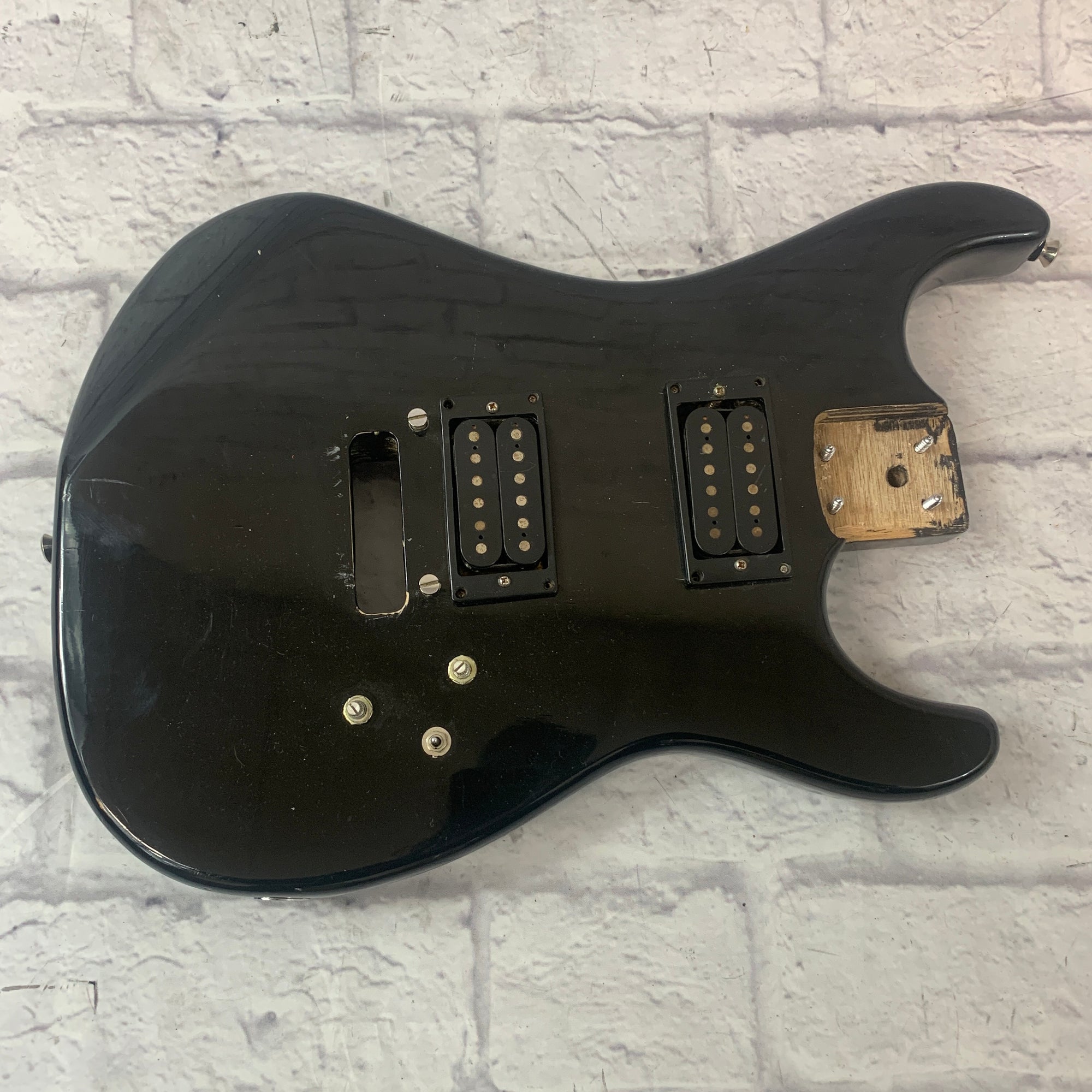 Unknown Black Electric Guitar Body 2HB