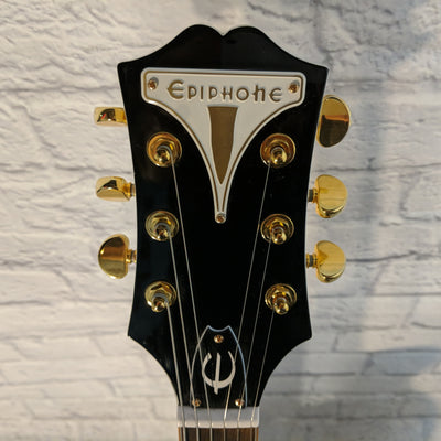 Epiphone Wildkat Royale Limited Edition Custom Shop White Metallic Pearl w Gold Sparkle Binding
