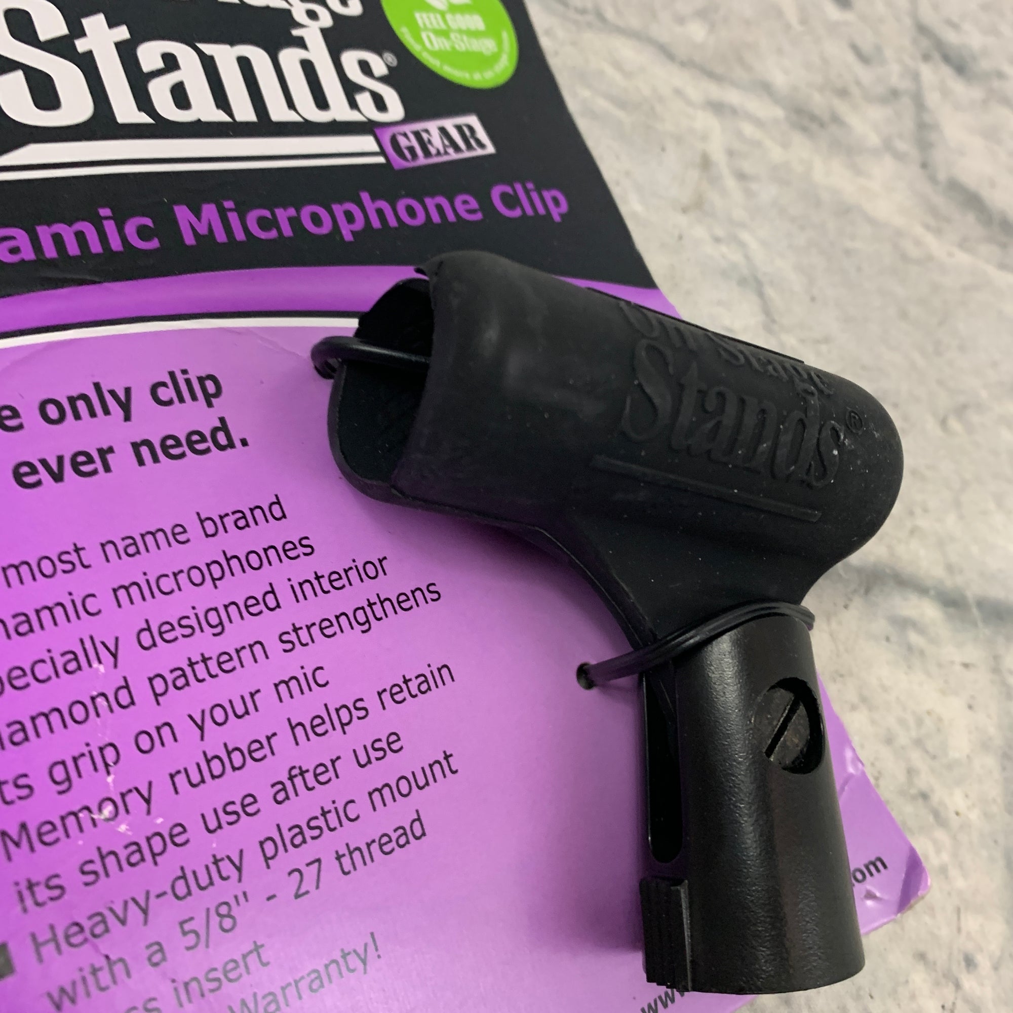 On-Stage MY100 Unbreakable Dynamic Rubber Mic Clip