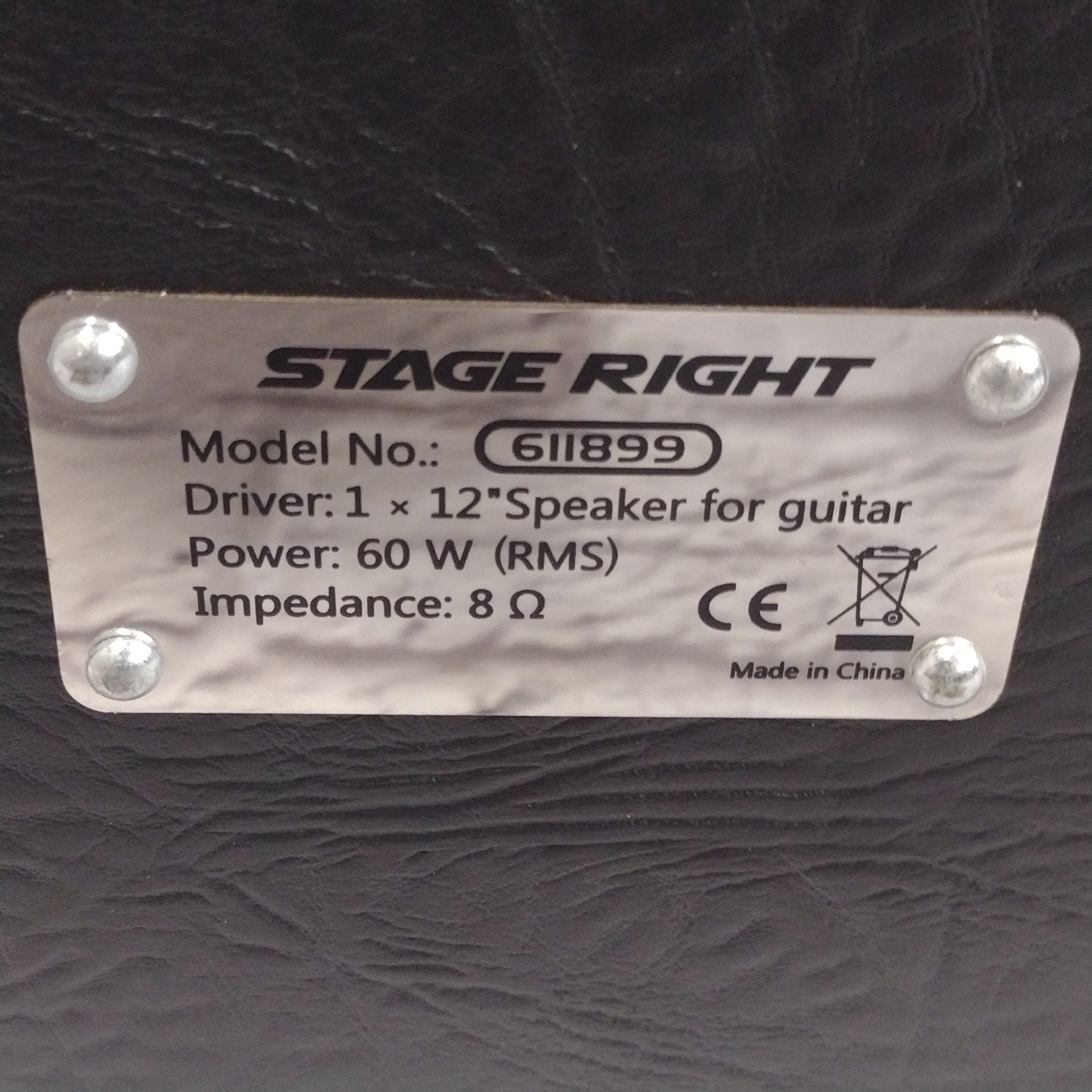 Stage Right By Monoprice Vintage 30 Equipped 1x12 Cab