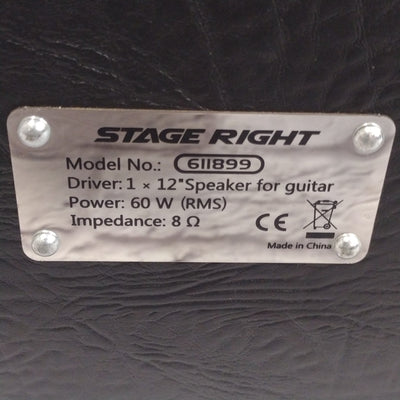Stage Right By Monoprice Vintage 30 Equipped 1x12 Cab