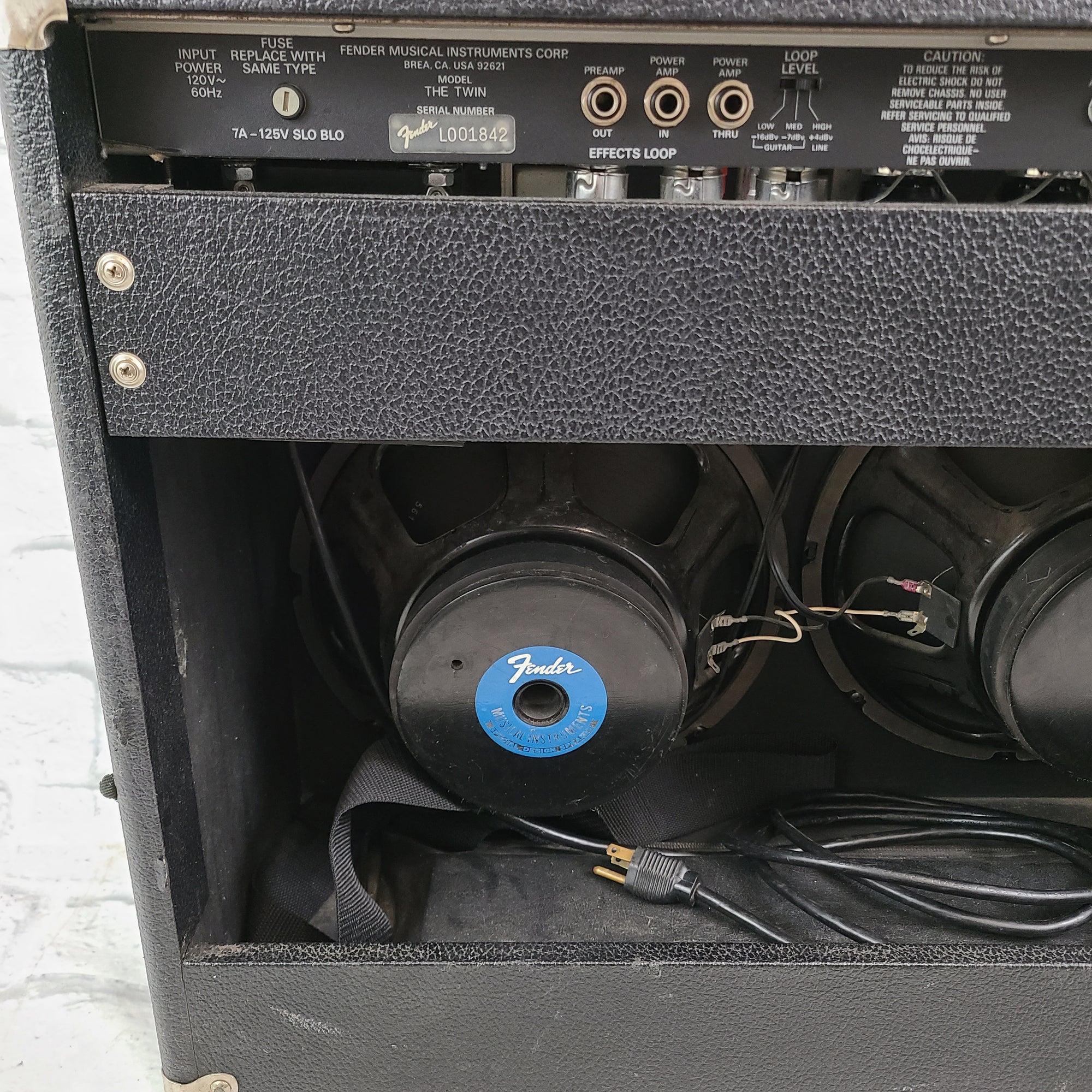 1980s Fender The Twin Red Knob Guitar Combo Amp