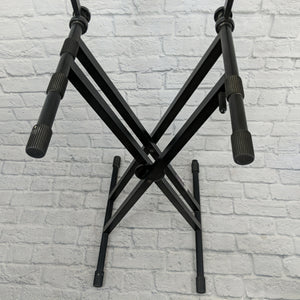 On-Stage OSS Extreme 420 Keyboard Stand (KS7292 Double-X ErgoLok w 2nd Tier)