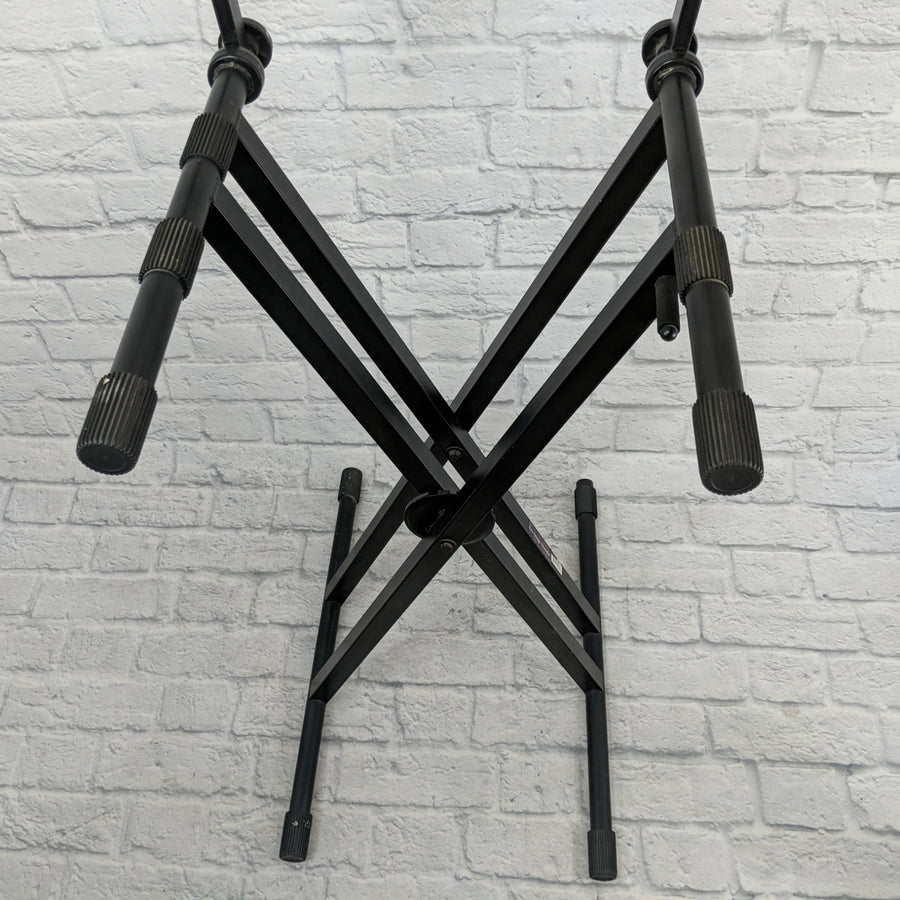 On-Stage OSS Extreme 420 Keyboard Stand (KS7292 Double-X ErgoLok w 2nd Tier)