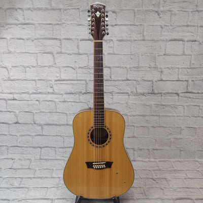 Washburn WD10S12 Dreadnaught 12 String Acoustic Guitar Natural