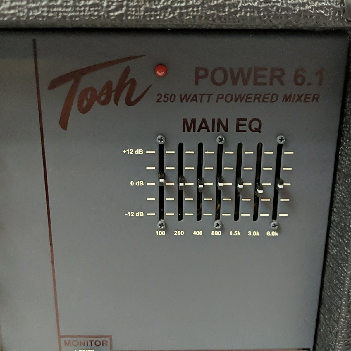 Tosh PA6250-P Power 6.1 250 Watt 6 Channel Powered Mixer - NOS