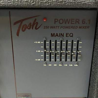 Tosh PA6250-P Power 6.1 250 Watt 6 Channel Powered Mixer - NOS