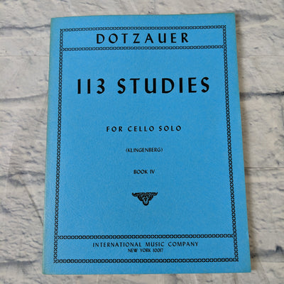 Dotzauer 113 Studies For cello solo book IV (New York 10017)