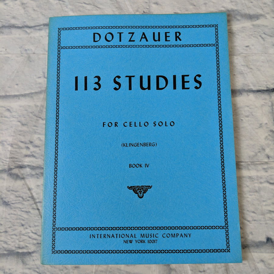 Dotzauer 113 Studies For cello solo book IV (New York 10017)
