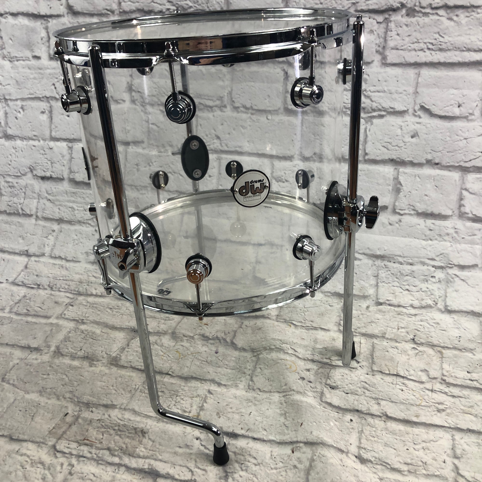DW 14 Design Series Clear Acrylic Floor Tom