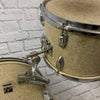 MIJ Drum Mate 3pc Champagne / Gold Sparkle Drum Set Kit