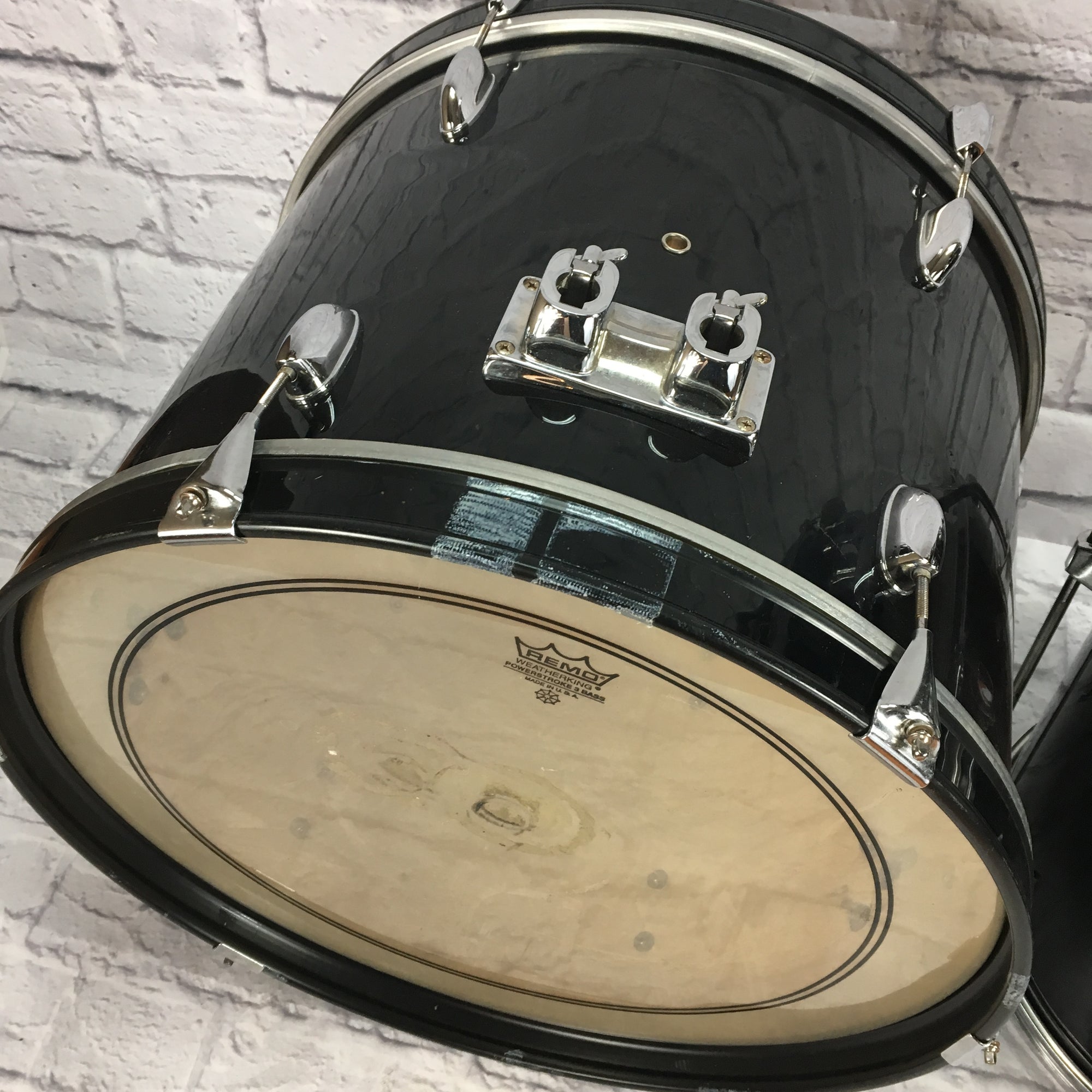 Unknown 4pc Black Drum Set