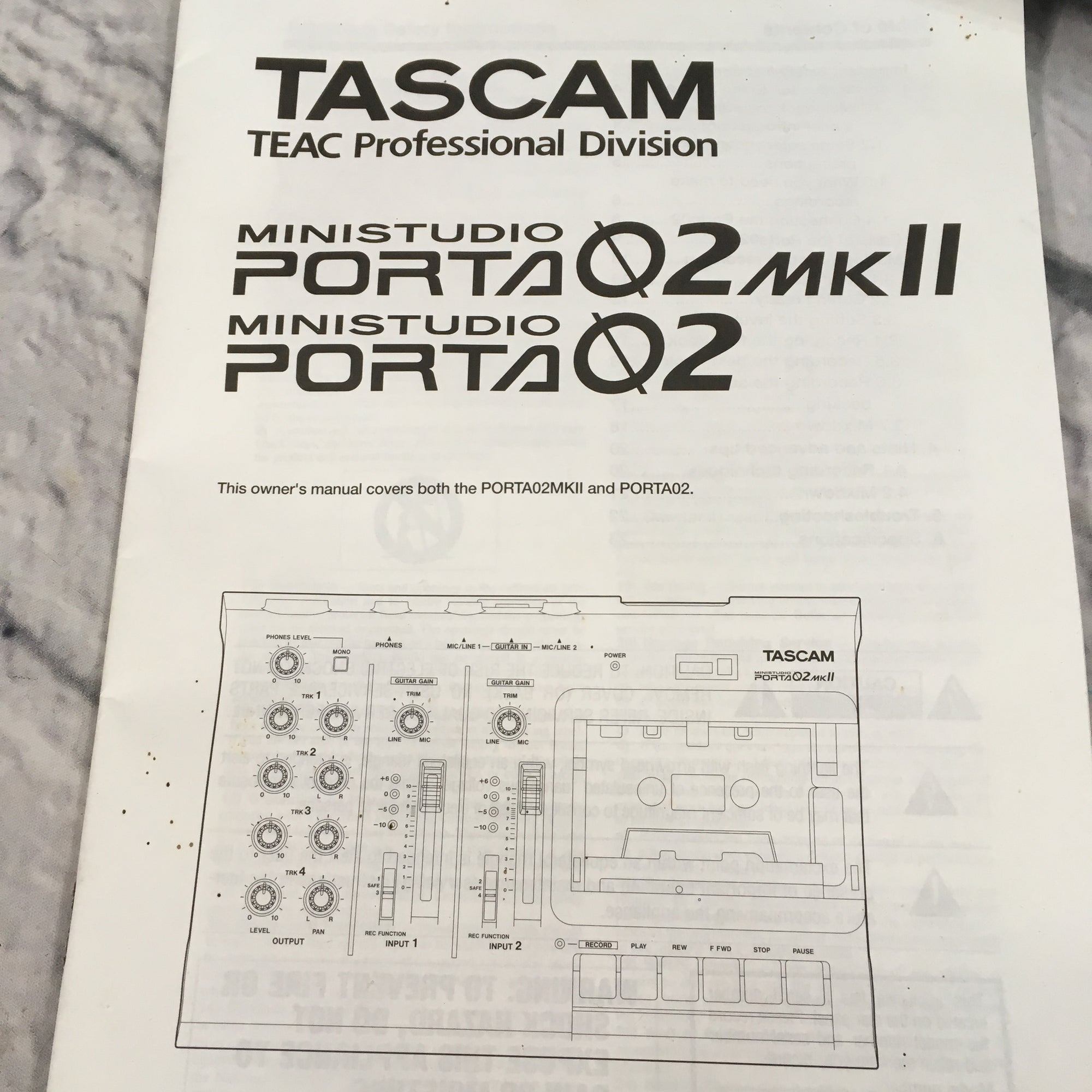 Tascam Ministudio Porta02 MKII 4-Track Cassette Recorder
