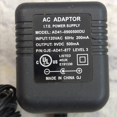 9V DC Center Positive 500mA Power Supply - AD41-0900500DU