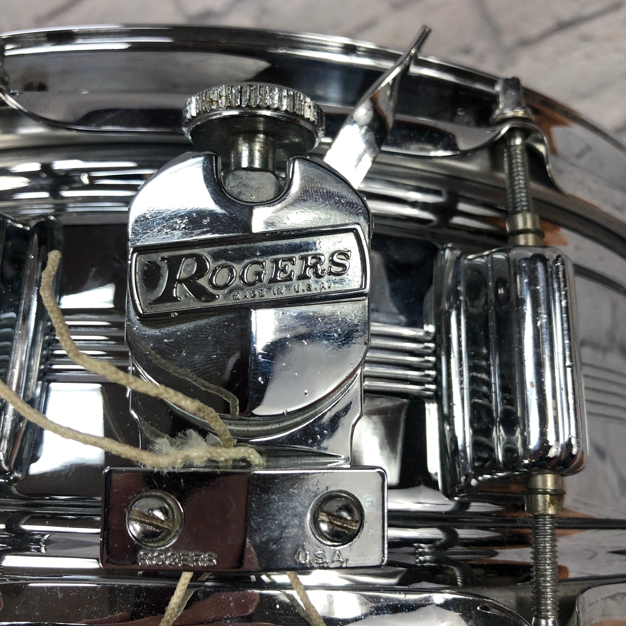 Vintage Rogers 14x5.5 Dynasonic Big R COB Snare Drum