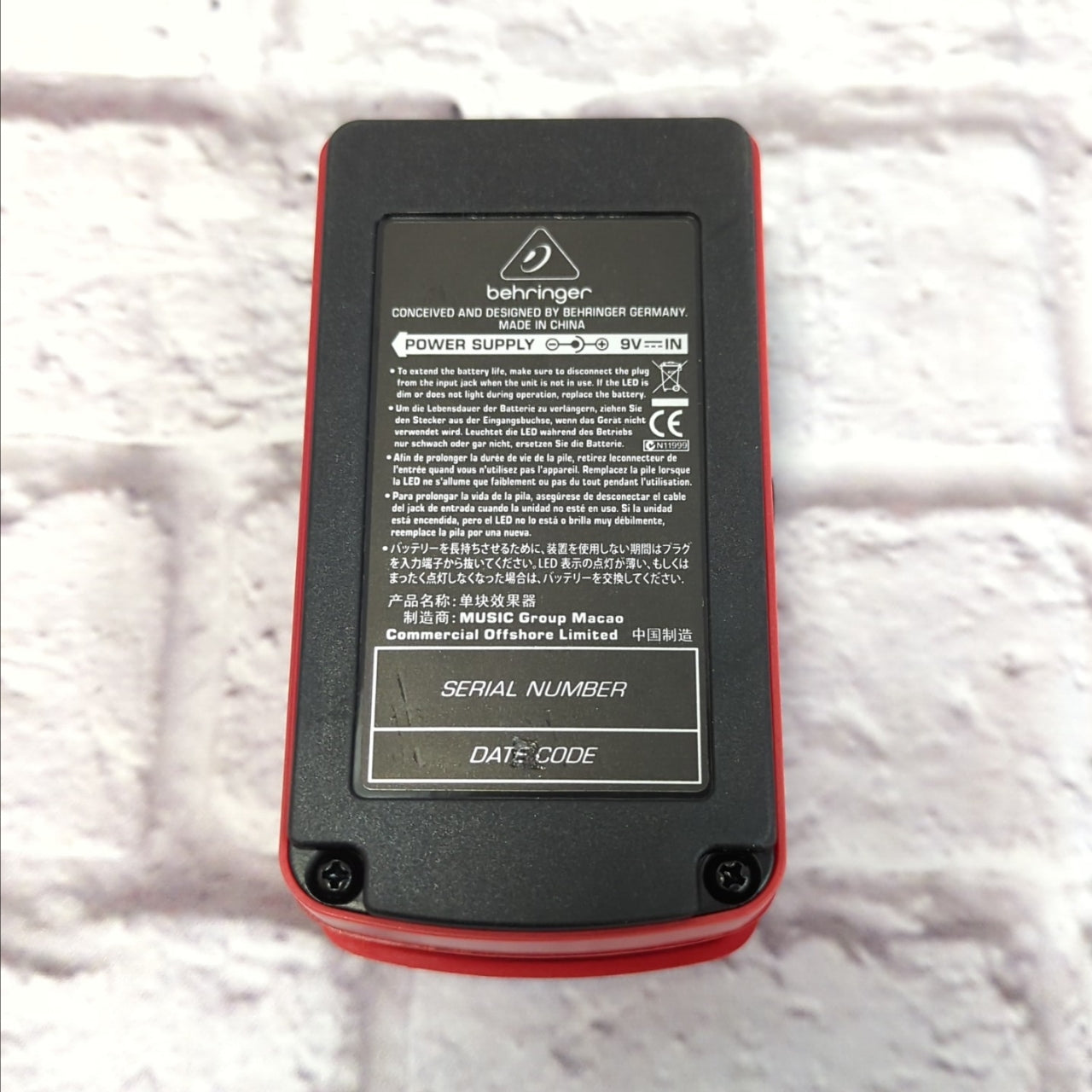 Behringer CL9 Compressor Limiter Compression Pedal