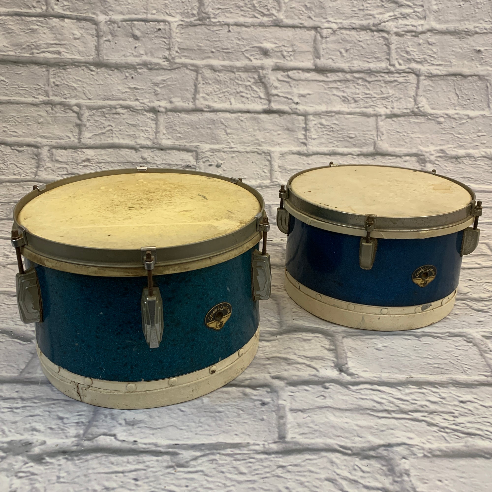 Vintage 1950s Leedy & Ludwig Sparkling Blue 4pc Project Kit