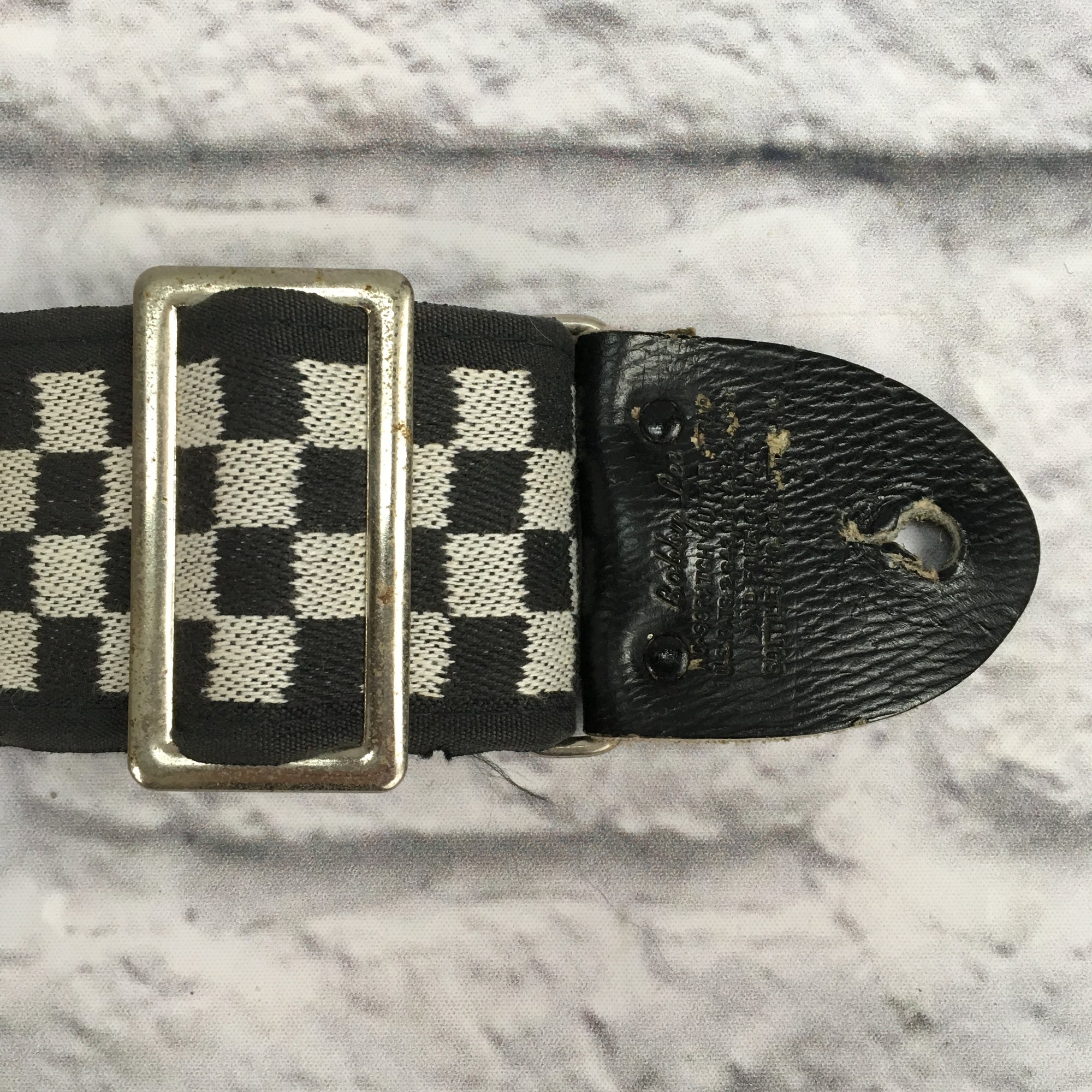 Vintage Bobby Lee Checkerboard Guitar Strap SOLD ON SHOPIFY